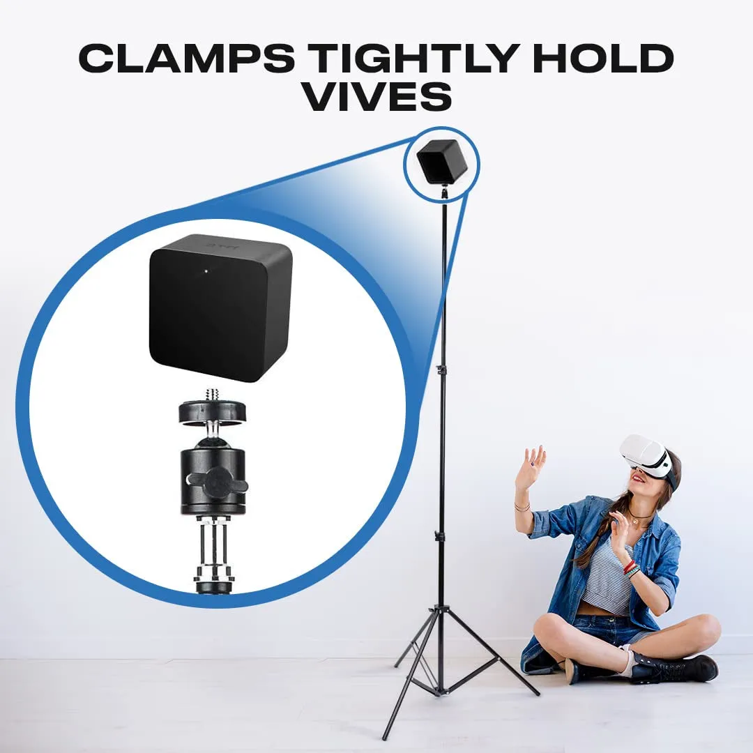 -Vr Tripod Stand, HTC Vive Base Station Compatible Sensor Stand and Base Station Mount for Vive Sensors or Oculus Rift Constellation (2 Stands)