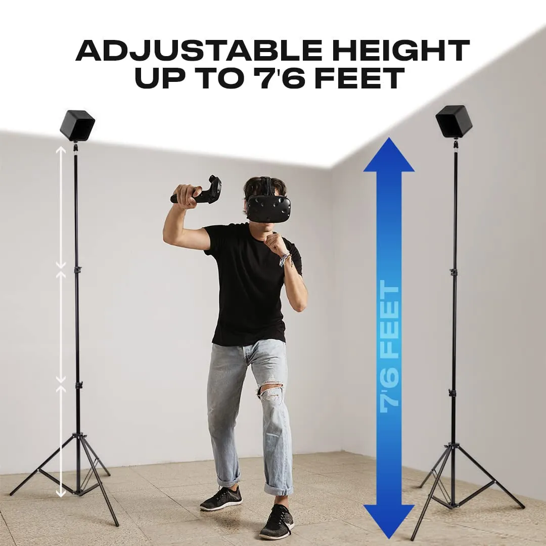 -Vr Tripod Stand, HTC Vive Base Station Compatible Sensor Stand and Base Station Mount for Vive Sensors or Oculus Rift Constellation (2 Stands)