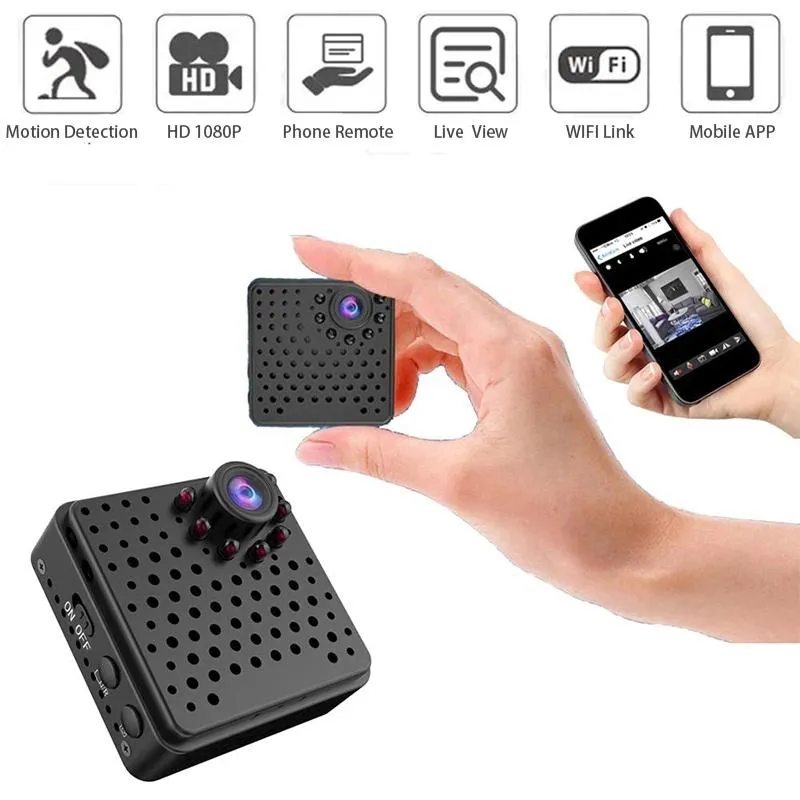 1080P Hd Wifi Mini Security Camera With Wide Angle Motion Detection Night Vision & Tf Card Support
