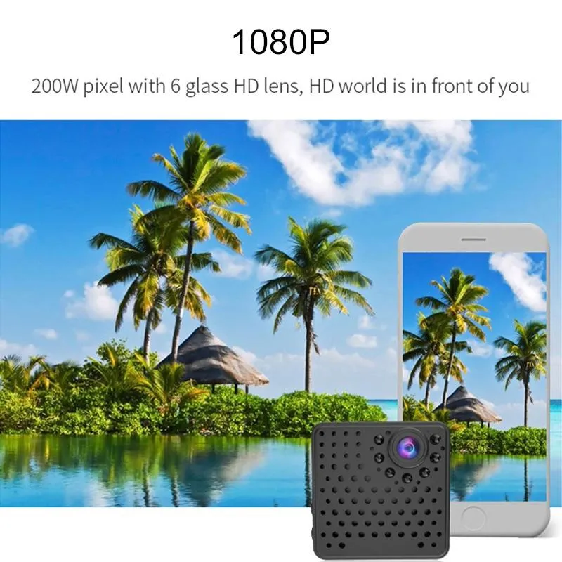 1080P Hd Wifi Mini Security Camera With Wide Angle Motion Detection Night Vision & Tf Card Support