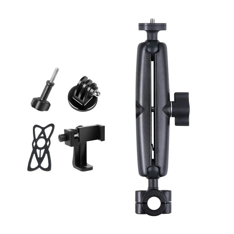 25mm Ballhead Car Seat Mount for Action Cameras with Phone Clamp and Anti-lost Case