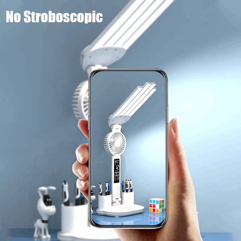 3 in 1 Multifunction LED Desk Lamp with Smart Digital Display and Wireless Charging