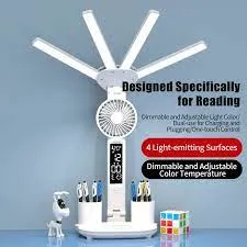 3 in 1 Multifunction LED Desk Lamp with Smart Digital Display and Wireless Charging