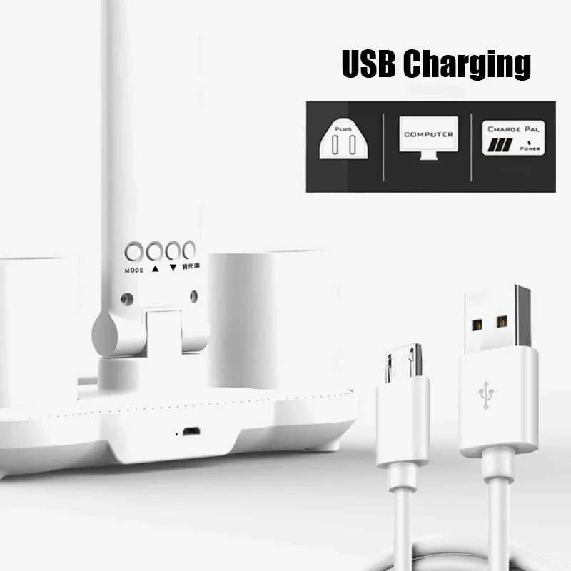 3 in 1 Multifunction LED Desk Lamp with Smart Digital Display and Wireless Charging