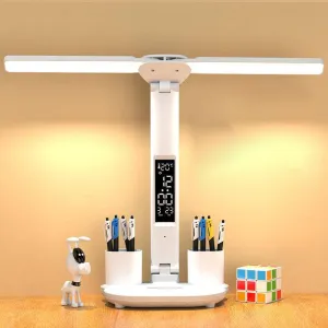3 in 1 Multifunction LED Desk Lamp with Smart Digital Display and Wireless Charging