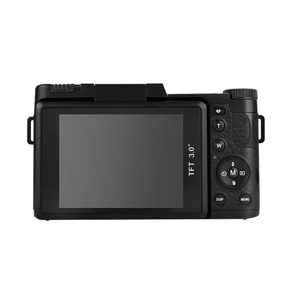 3.0 Flip Screen Vlog Camera with 4x Zoom - Black