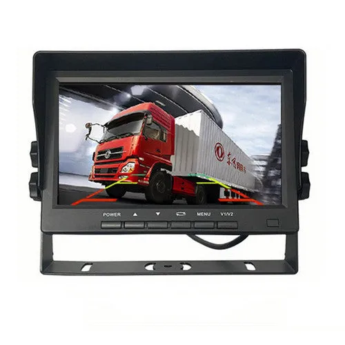 4-Channel Split 7" Screen Monitor | w/ 4 Reversing Camera Kit | For Truck Trailer Bus