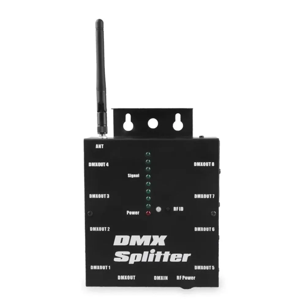 8 Way Wireless Dmx 512 3-pin Isolated Splitter Amplifier with Wireless Dmx Transceiver Receiver for Dj Disco Stage Lights