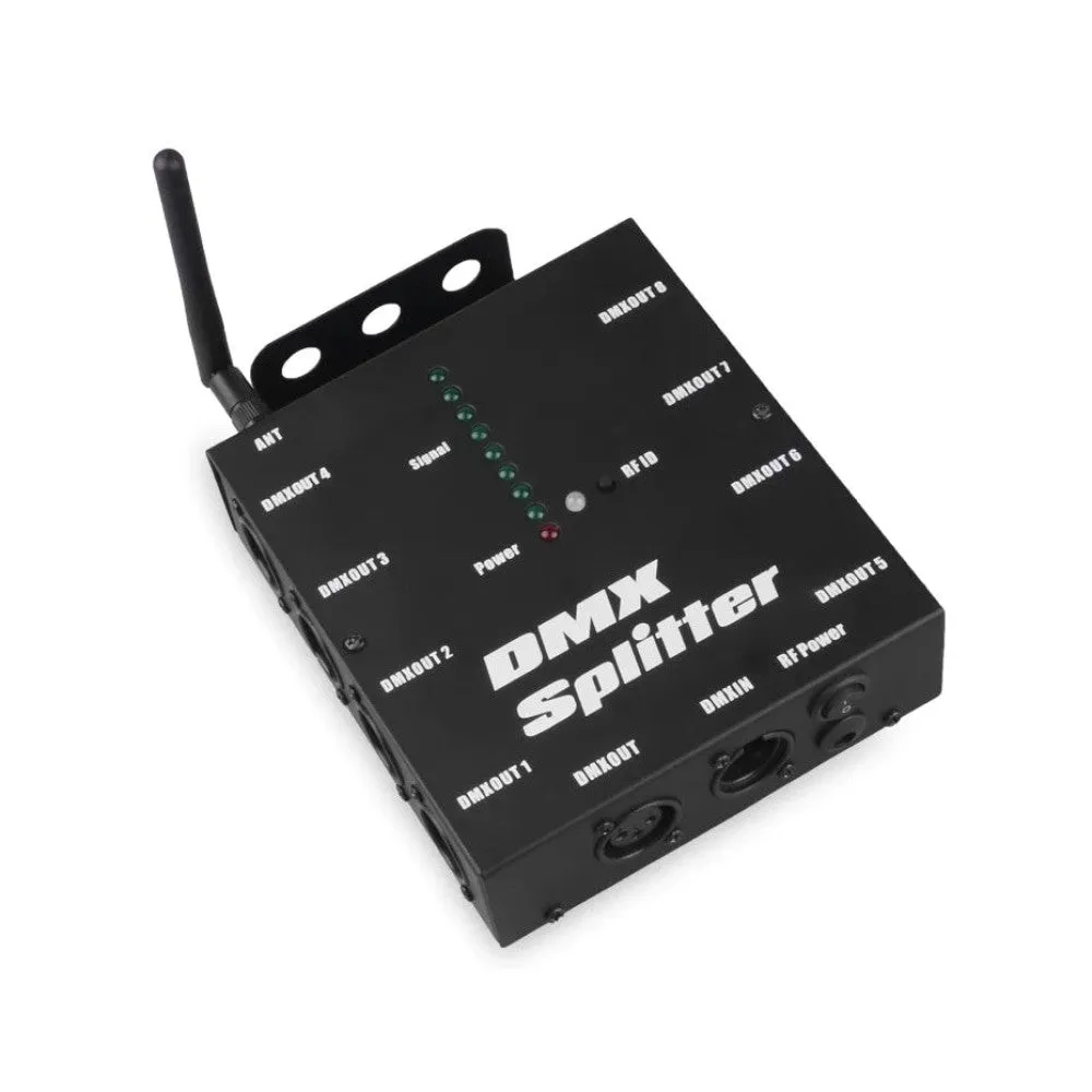 8 Way Wireless Dmx 512 3-pin Isolated Splitter Amplifier with Wireless Dmx Transceiver Receiver for Dj Disco Stage Lights
