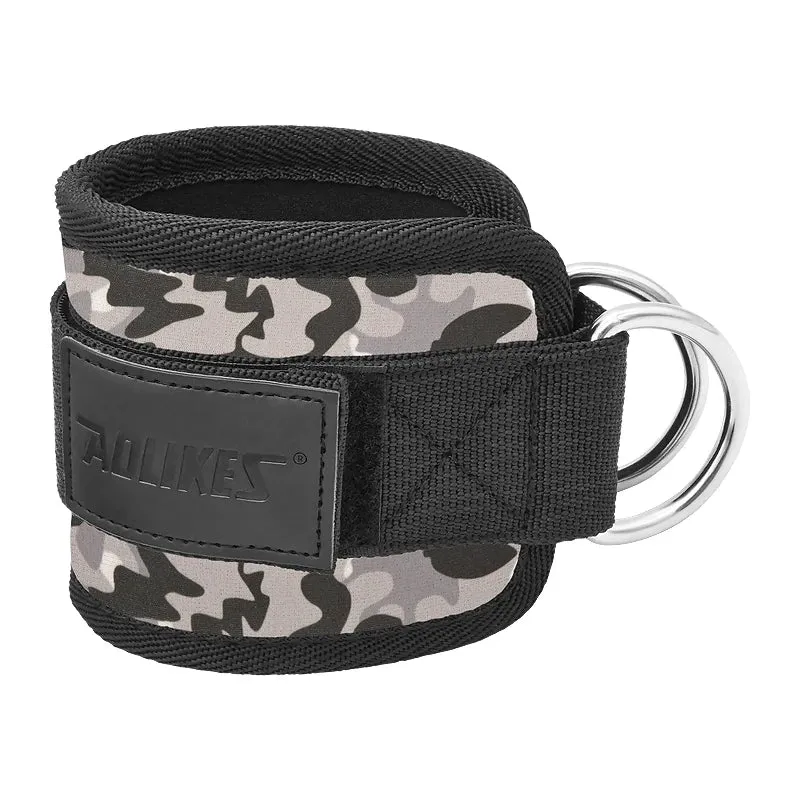 Adjustable Padded Ankle / Wrist Cuffs For Cable Machine Glute Kickback Straps With D Ring