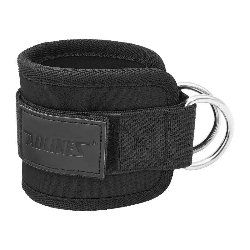 Adjustable Padded Ankle / Wrist Cuffs For Cable Machine Glute Kickback Straps With D Ring