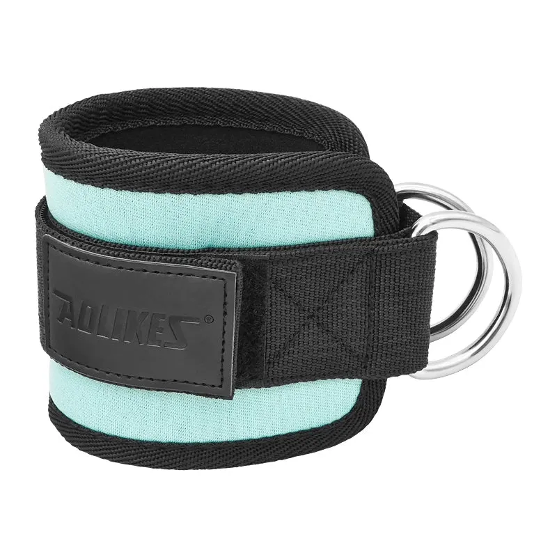 Adjustable Padded Ankle / Wrist Cuffs For Cable Machine Glute Kickback Straps With D Ring