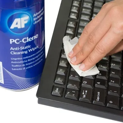 AF PC Clene Anti-Static PC Wipes, Tub of 100