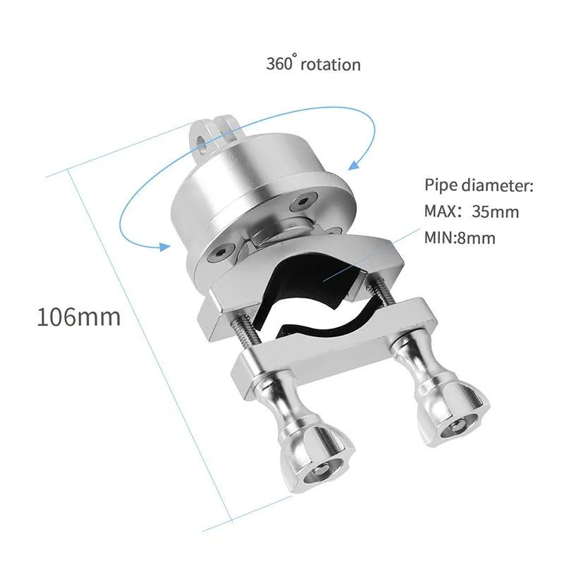 Aluminum Bike Camera Mount - 360 Degree Rotation
