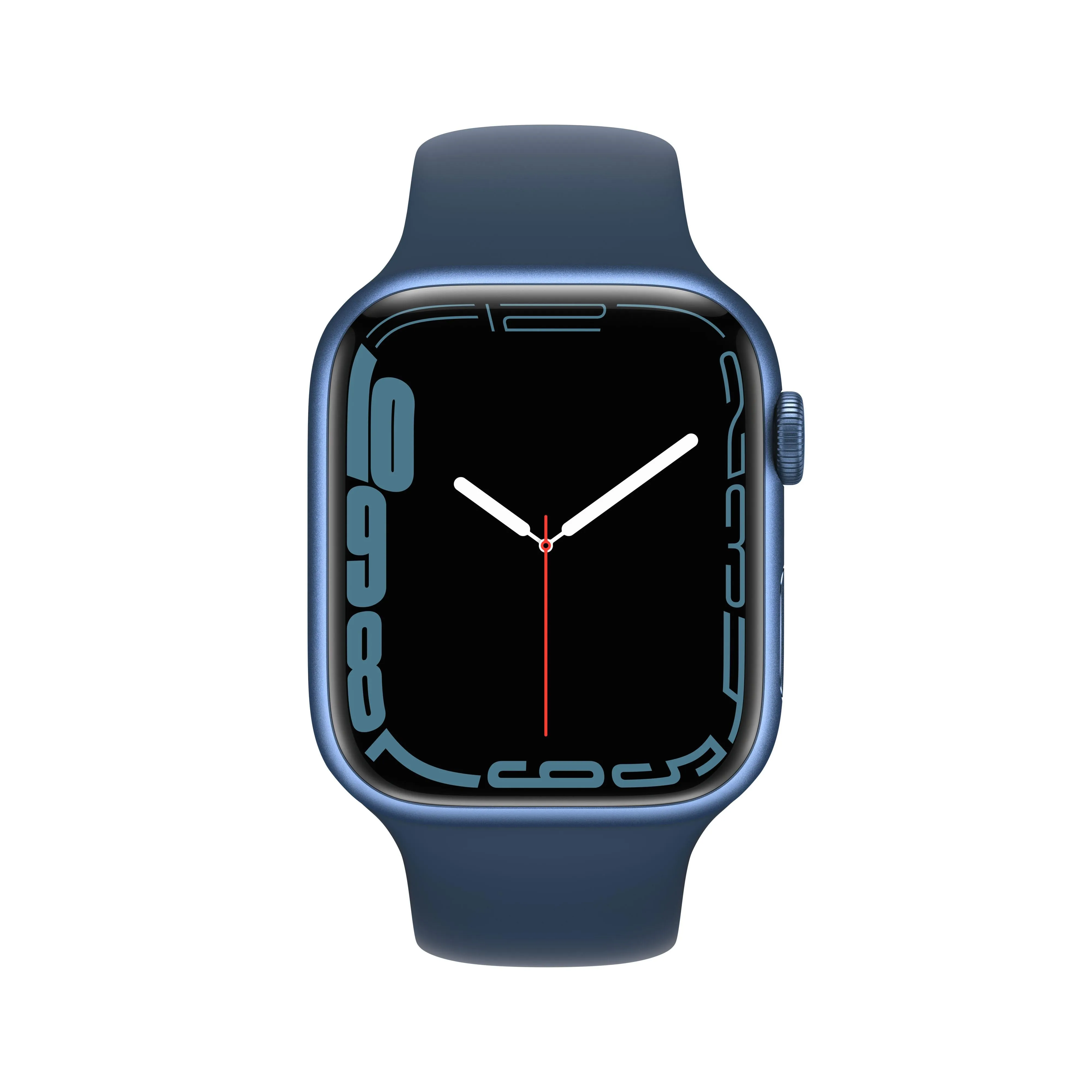 Apple Watch Series 7 GPS, 45mm Blue Aluminium Case with Abyss Blue Sport Band - Regular