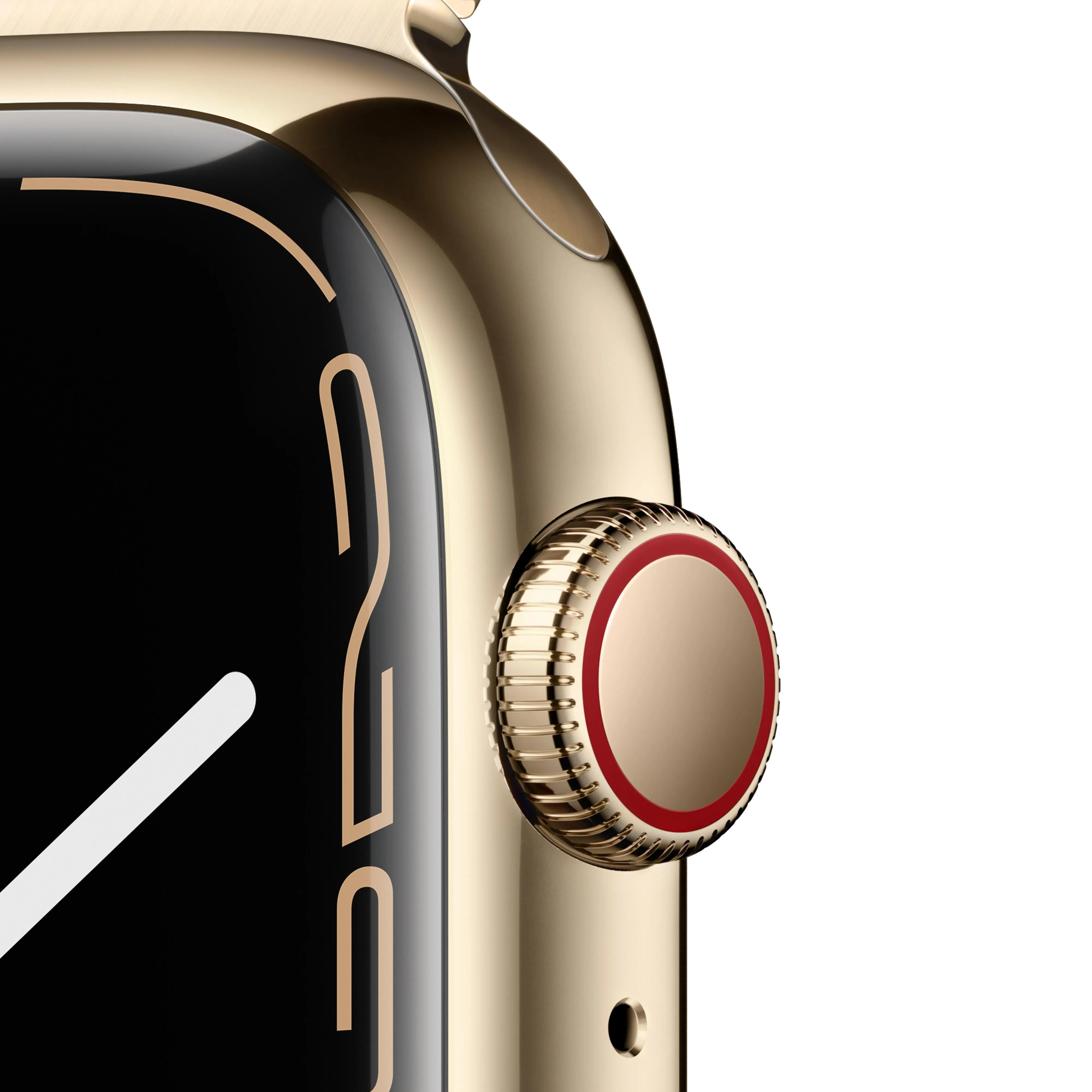 Apple Watch Series 7 GPS   Cellular, 45mm Gold Stainless Steel Case with Gold Milanese Loop