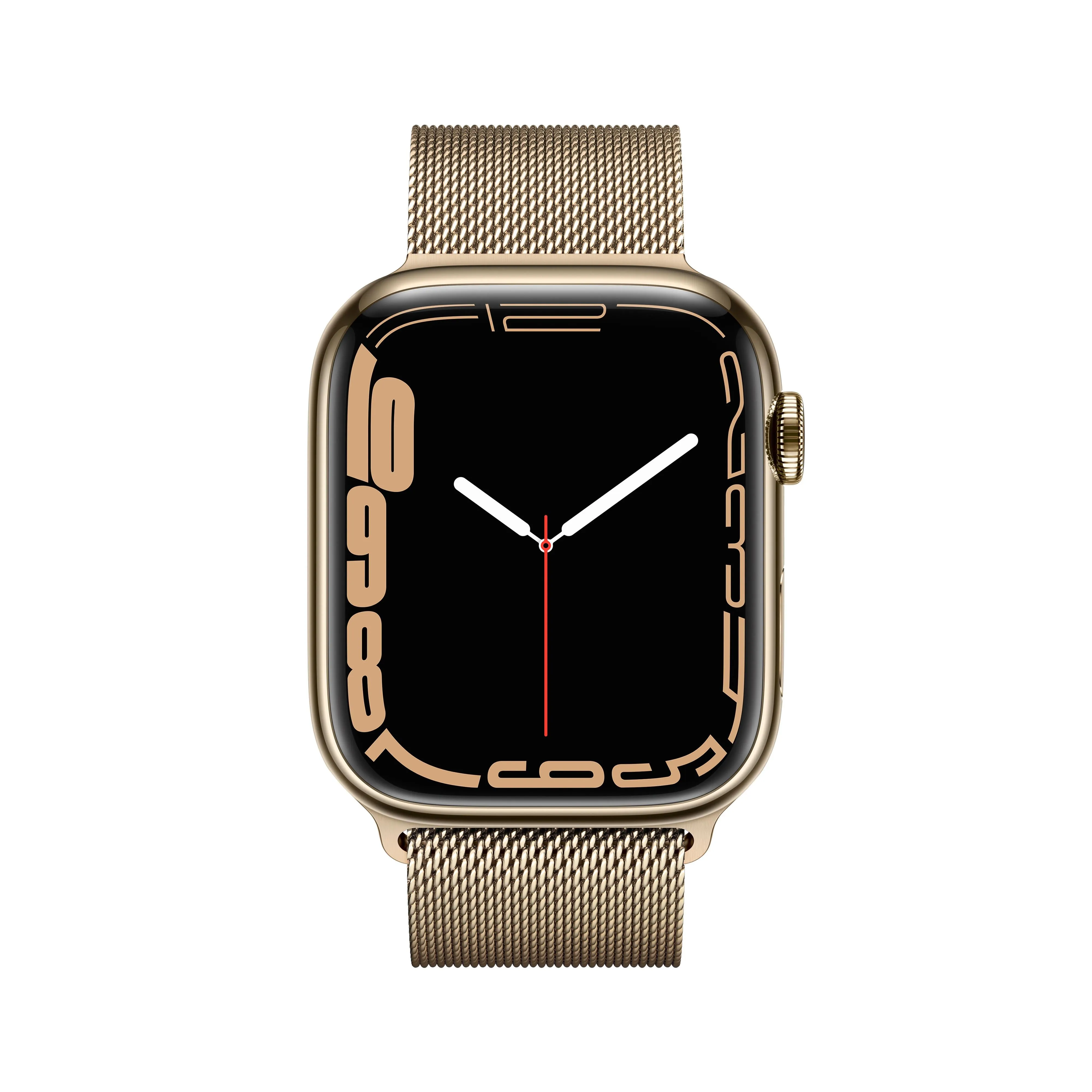 Apple Watch Series 7 GPS   Cellular, 45mm Gold Stainless Steel Case with Gold Milanese Loop