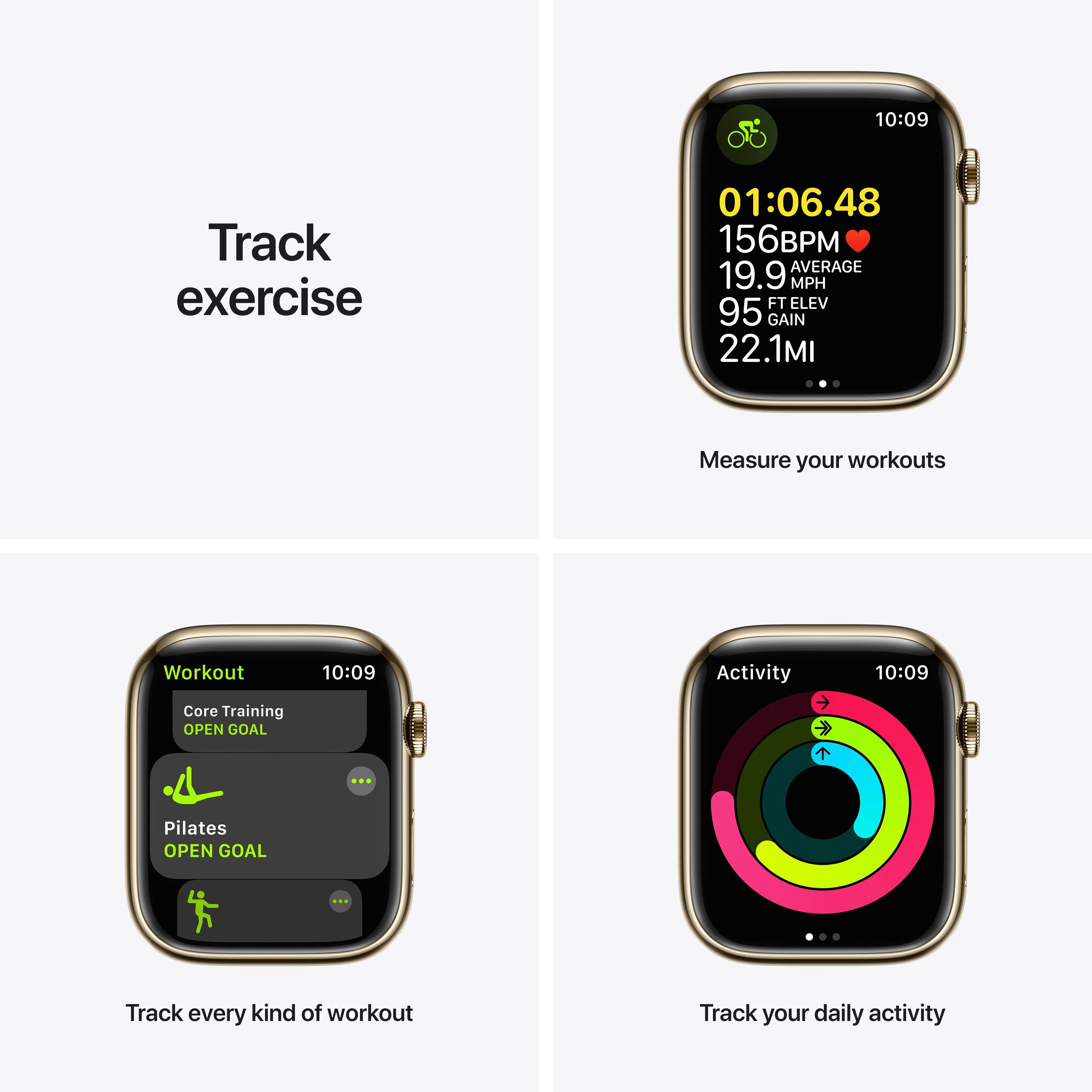 Apple Watch Series 7 GPS   Cellular, 45mm Gold Stainless Steel Case with Gold Milanese Loop