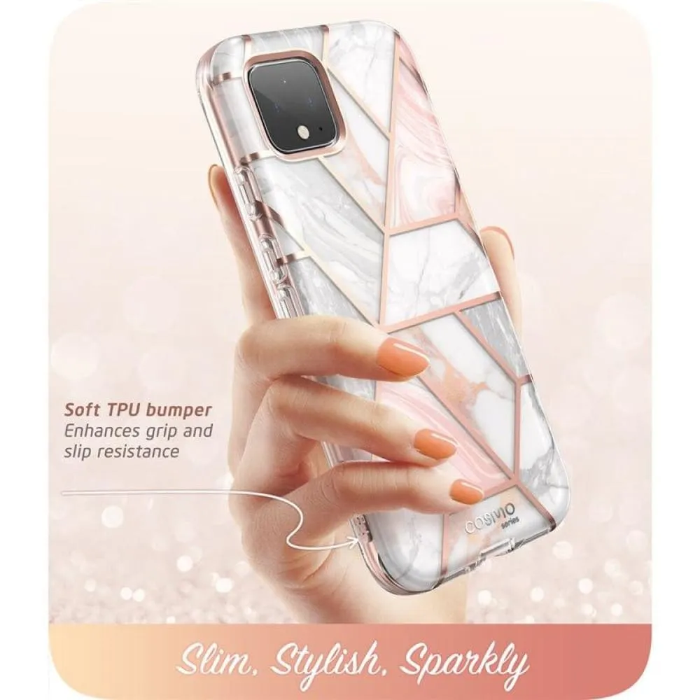 For Google Pixel 4 Xl Case with Built-in Screen Protector Cosmo Full Glitter