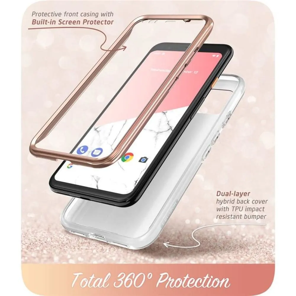 For Google Pixel 4 Xl Case with Built-in Screen Protector Cosmo Full Glitter