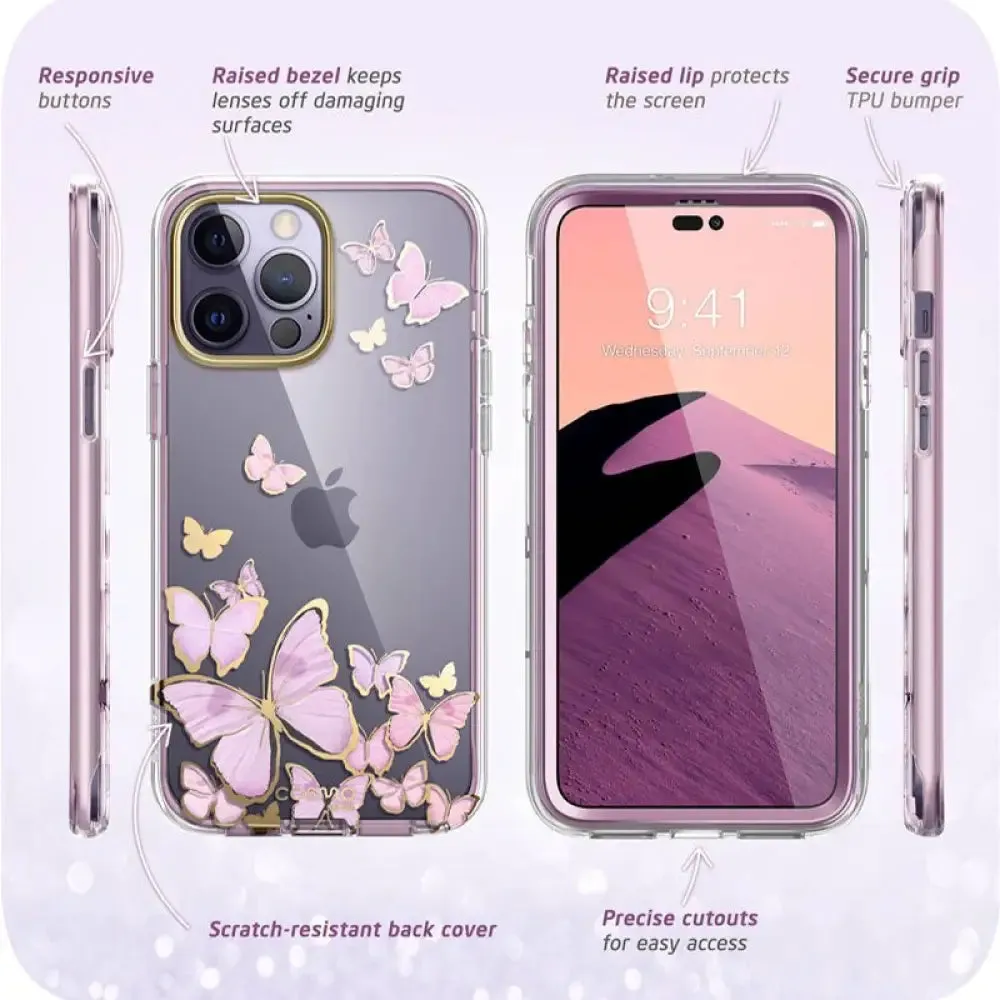 For Iphone 14 Pro Max Case 6.7 Inch Cosmo Full-body Glitter Marble Bumper Case with Built-in Screen Protector