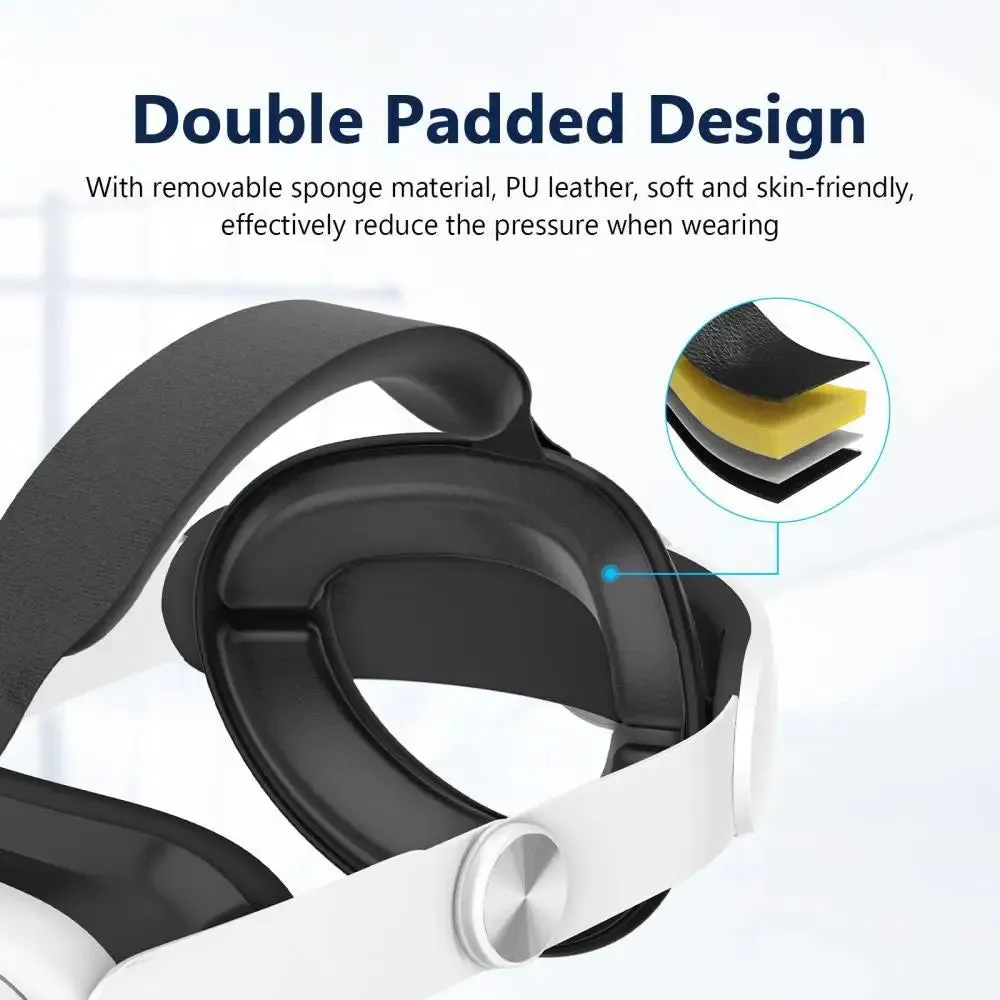 For Oculus Quest 3 Vr Comfortable to Wear Headset Elite Adjustable Head Strap