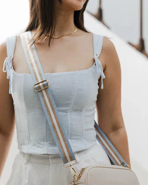 Hendrix Bag Strap in Cloud Blue by Louenhide