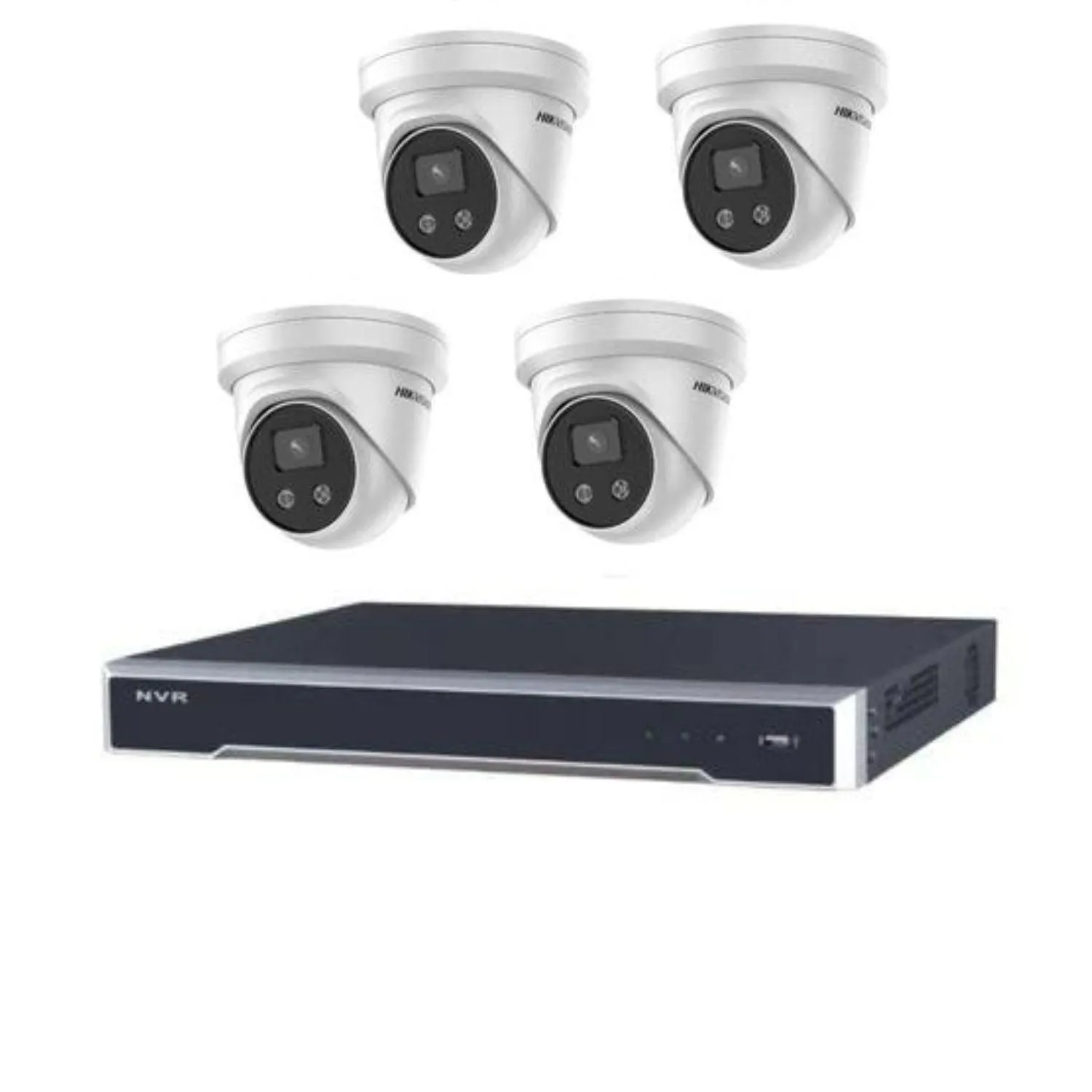 Hikvision CCTV Kit, AcuSense, 4 x 6MP Turret, 8CH NVR with 4TB HDD
