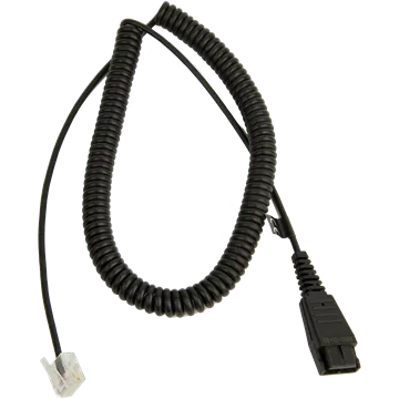JABRA QUICK DISCONNECT TO MODULAR (RJ) COILED BOTTOM CORD 8800-01-89