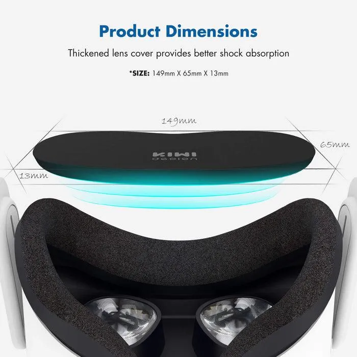 KIWI Design Lens Protector For VR Headset (Black) (KW-Q2-4-US)