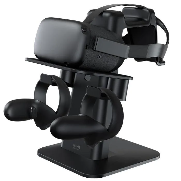 KIWI Design VR Stand Compatible With Oculus Quest 1 & 2 (Black) (KW-S2-1-BK-US)