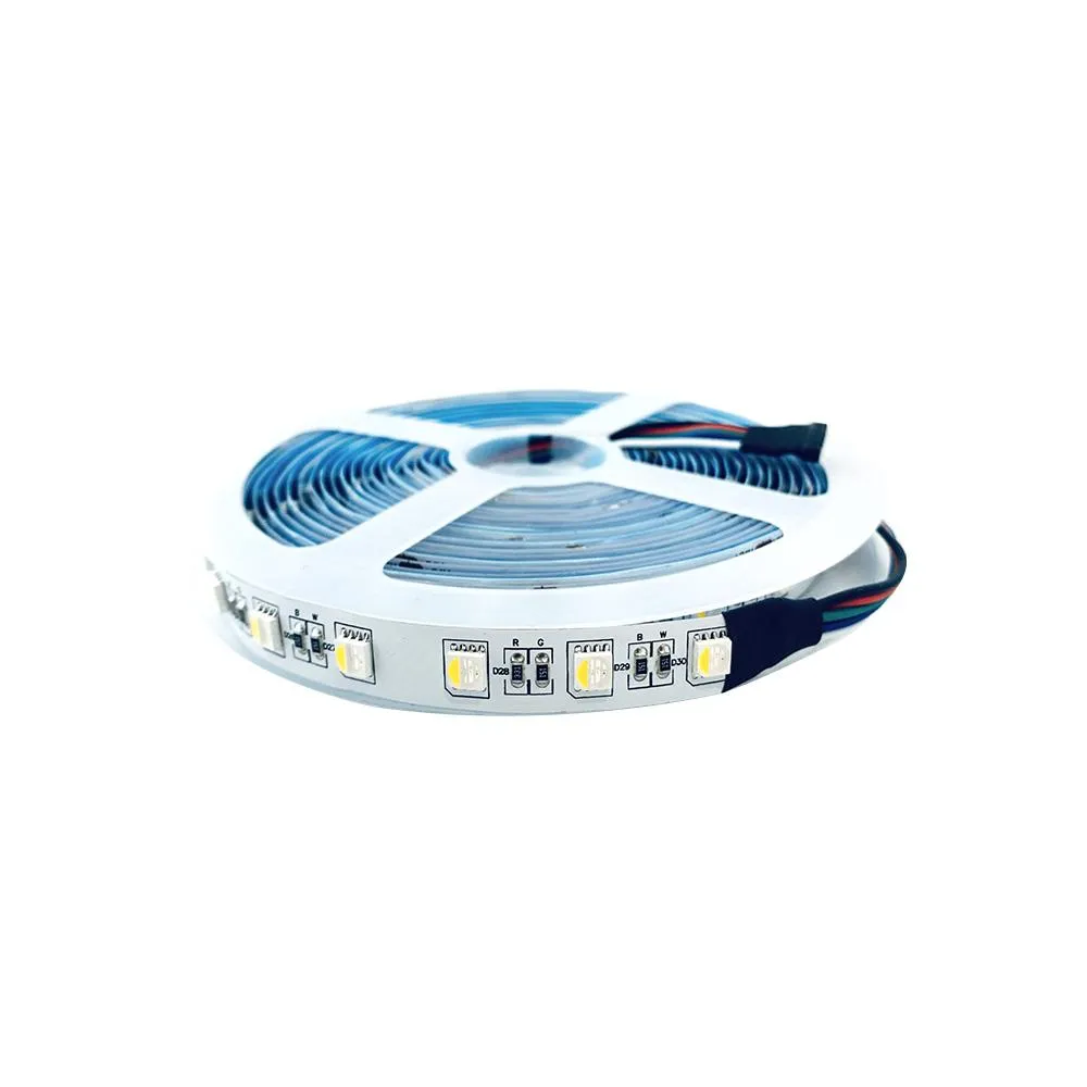 LED RGBWW Flexible Tape Light 12V or 24V DC 16 ft Reel IP20