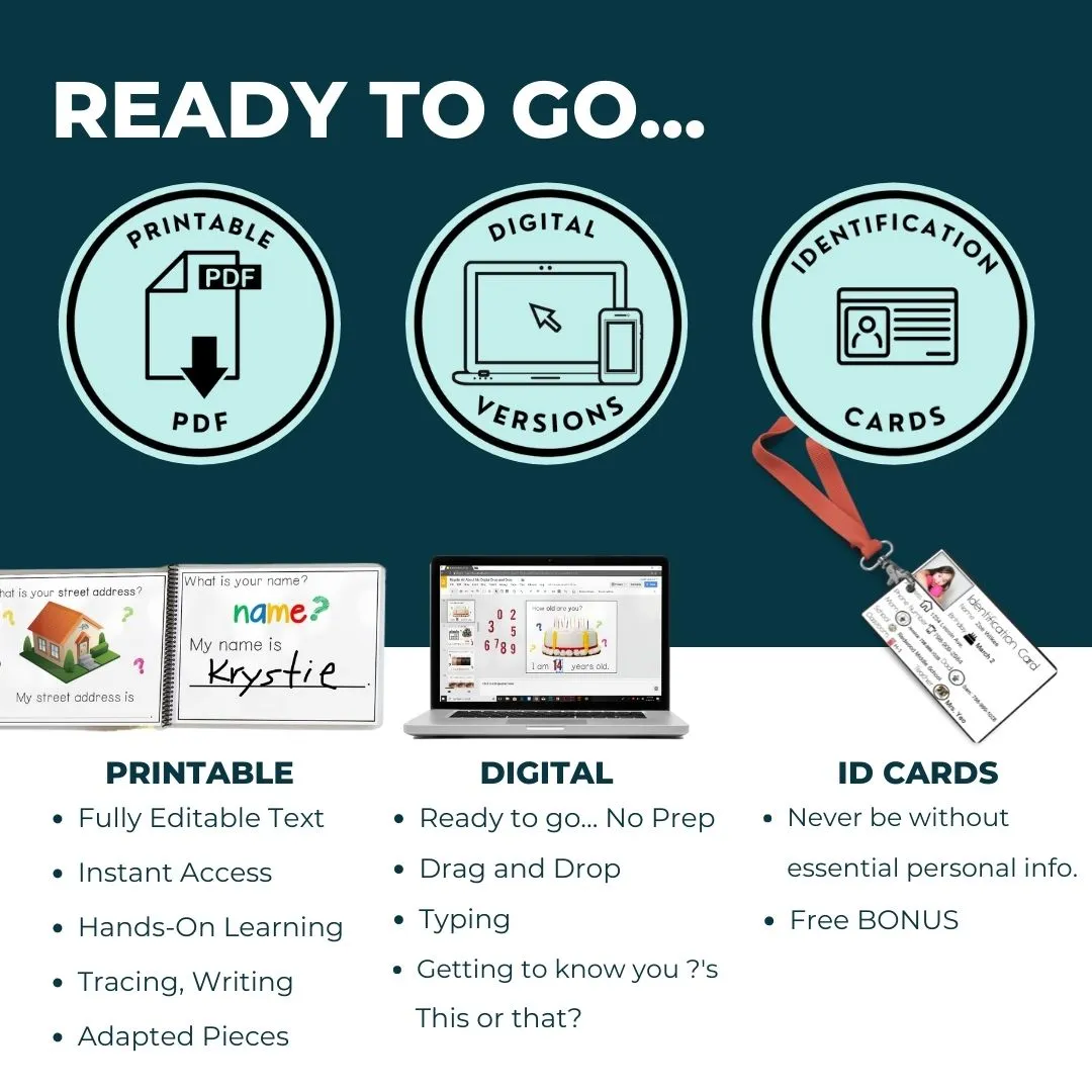 Morning Work "All About Me" (Printable   Interactive Digital)