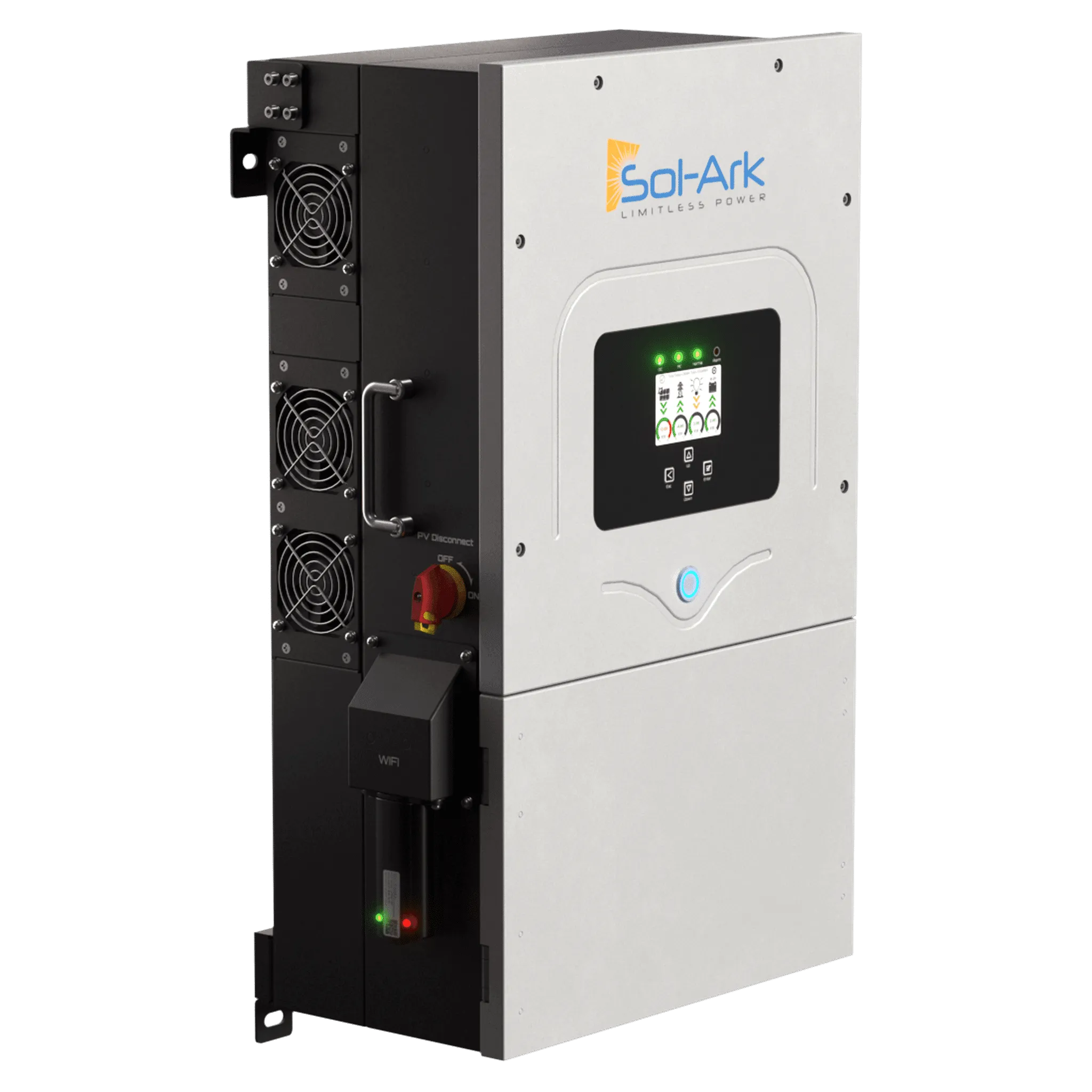 Sol-Ark | 12K EMP Hardened | All-In-One Pre-Wired Hybrid Solar Inverter | 120/240/208V 48V  | 10-Year Warranty