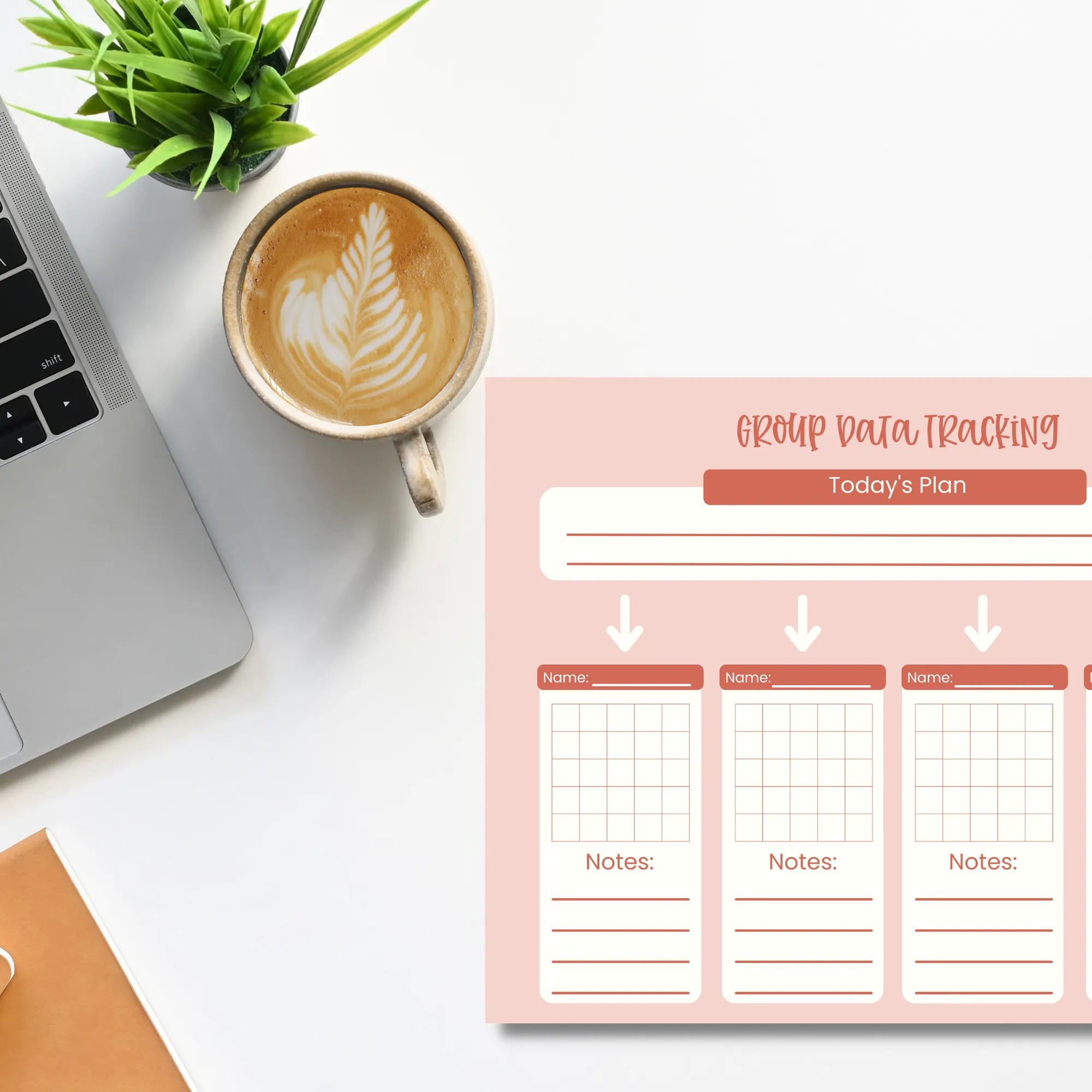 Tangerine Group Data Tracker Notepad (8.5 x 11)