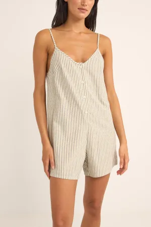 Valley Stripe Adjustable Romper Ivy