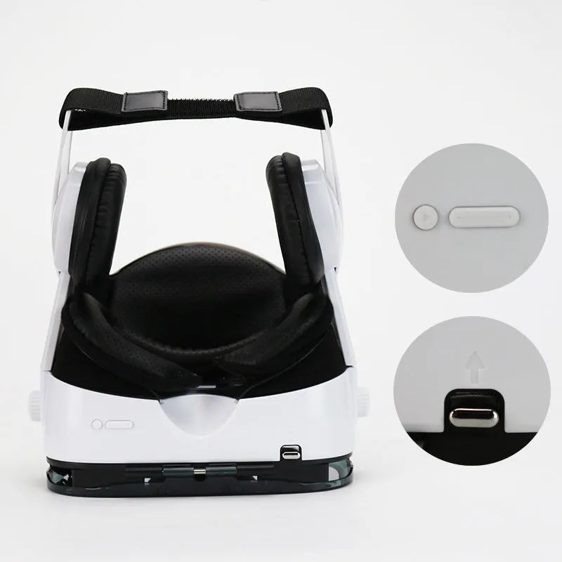 VR Fiit 3F Stereo Video 3D Glasses VR Headset Virtual Reality Smartphone Google Cardboard Helmet box For 4-6.4' Phone  Gamepad